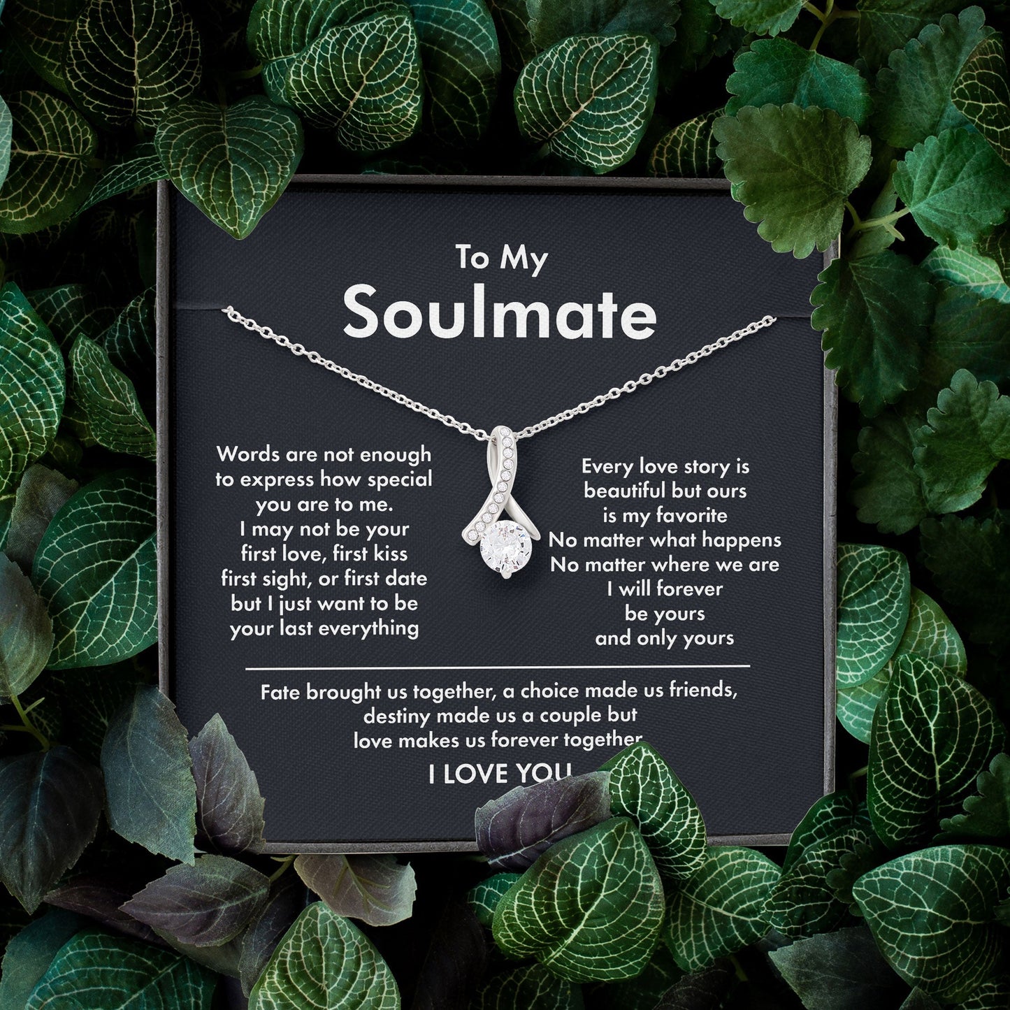 Necklace for My Soulmate - To My Soulmate I will forever be yours and only yours Alluring Beauty Necklace XL051E