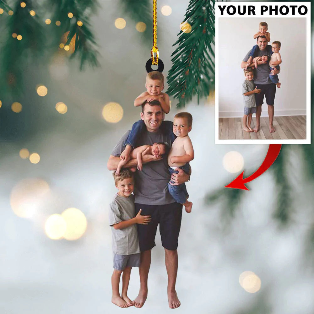 Flat Custom photo Friend Ornament