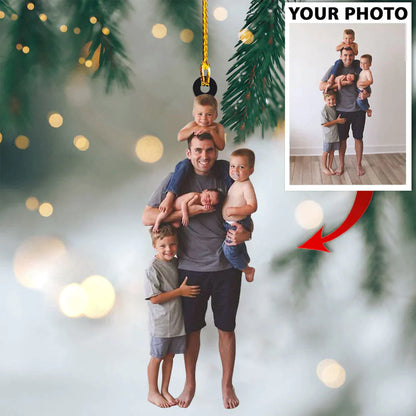 Flat Custom photo Friend Ornament