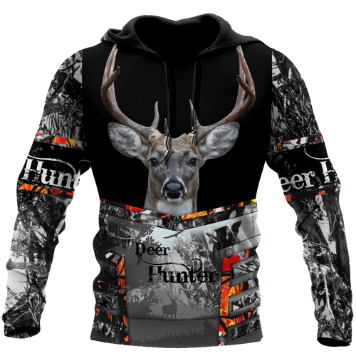 Hunting Gifts Deer Hunting Gifts Deer Hunting All Over Printed US Unisex Size Hoodie