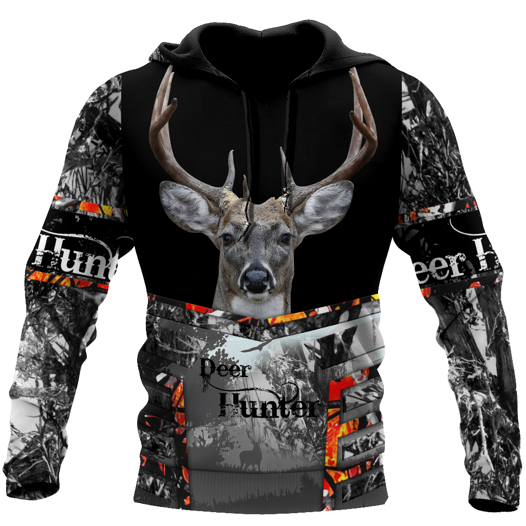 Hunting Gifts Deer Hunting Gifts Deer Hunting All Over Printed US Unisex Size Hoodie