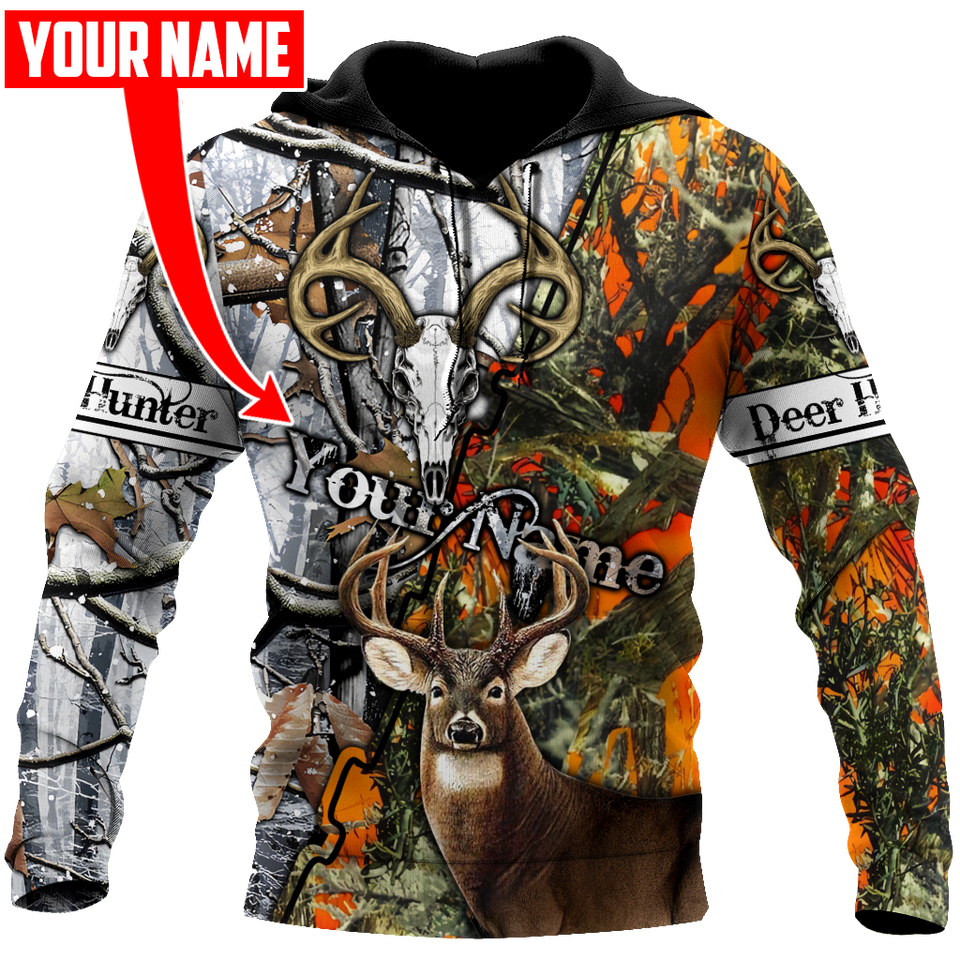 Hunting Gifts Deer Hunting Gifts Deer Hunting All Over Printed Personalized US Unisex Size Hoodie