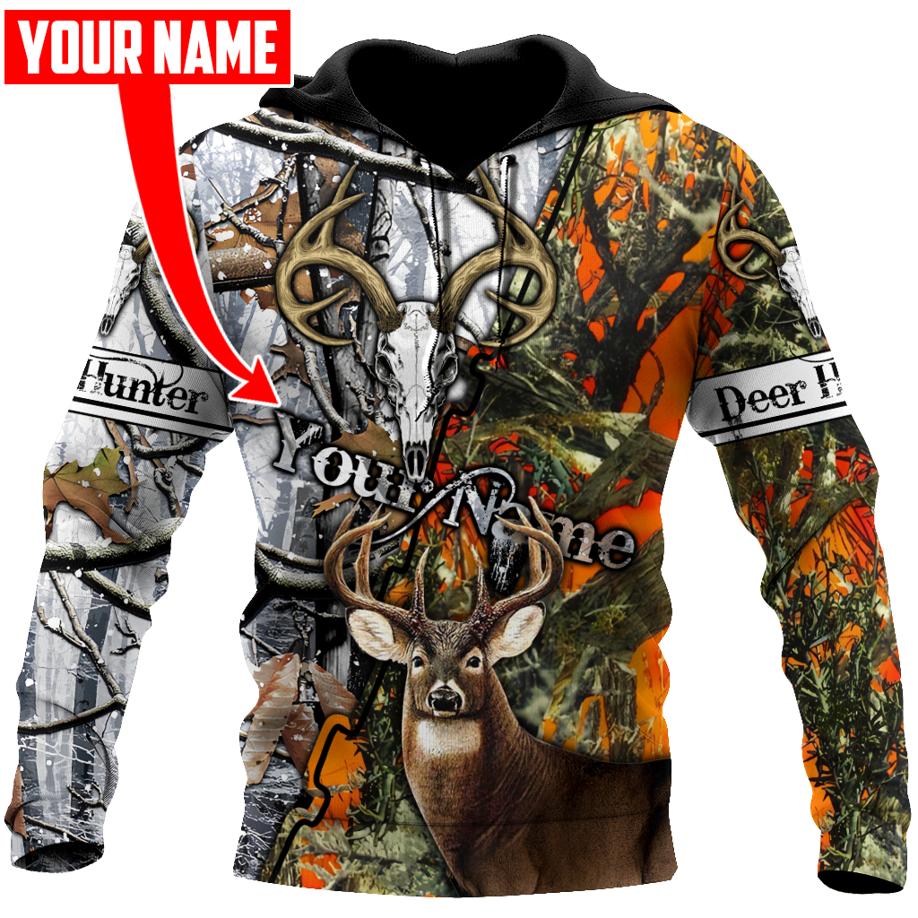 Hunting Gifts Deer Hunting Gifts Deer Hunting All Over Printed Personalized US Unisex Size Hoodie