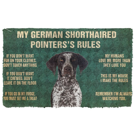 3D German Shorthaired Pointers's Rules Doormat