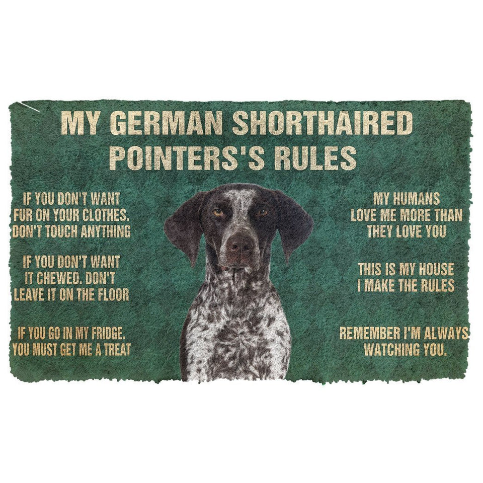 3D German Shorthaired Pointers's Rules Doormat