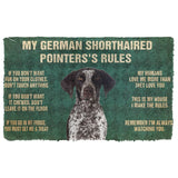 3D German Shorthaired Pointers's Rules Doormat