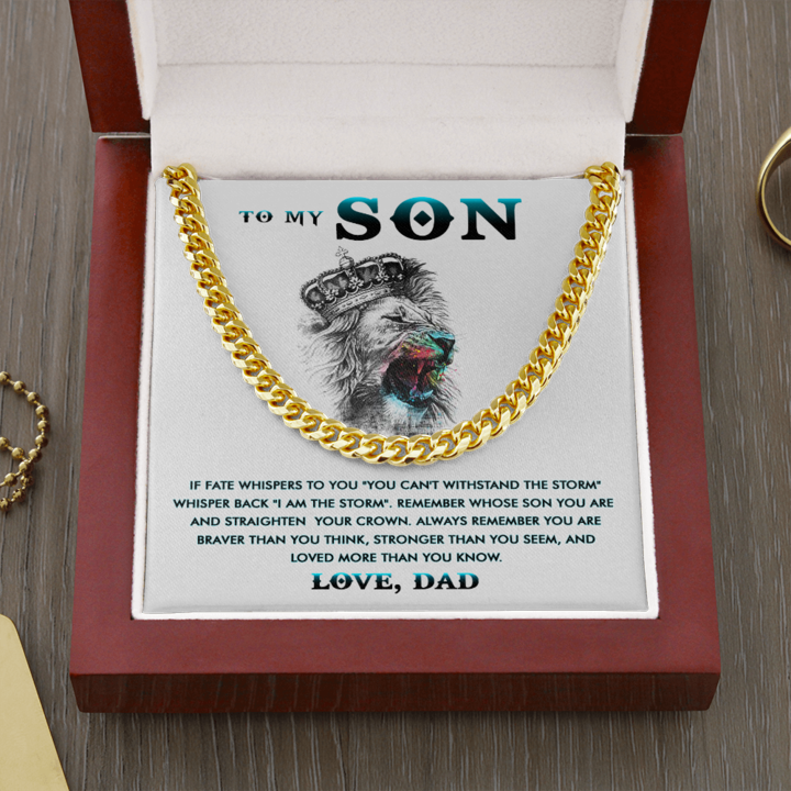 To My Son - You Are Stronger Than You Seem - Cuban Link Chain Necklace