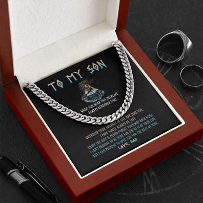 To My Son - I Pray You'll Always Be Safe - Cuban Link Chain Necklace