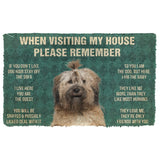 3D Please Remember Tibetan Terrier Dogs House Rules Doormat