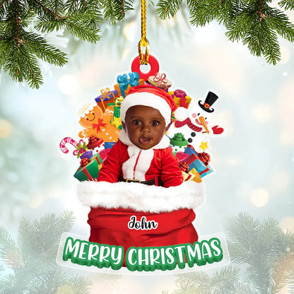 Personalized Flat Acrylic Cute Baby Ornament Home Decor Christmas