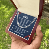 Cuban Link Necklace - To My Baseball Son, Cuban Link Chain
