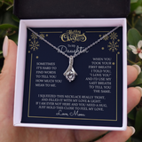 To My Daughter Necklace Sometimes It's Hard To Finds Words - Alluring Necklace
