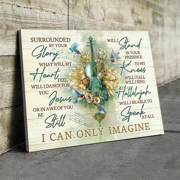 Bluebird And Violin Hymn, I Can Only Imagine Canvas And Poster, Canvas Wall Art, Wall Decor Visual Art