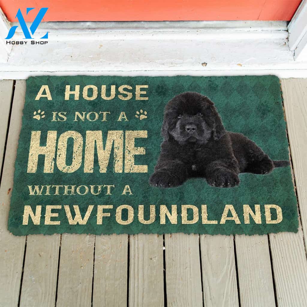 3D A House Is Not A Home Newfoundland Dog Doormat | Welcome Mat | House Warming Gift
