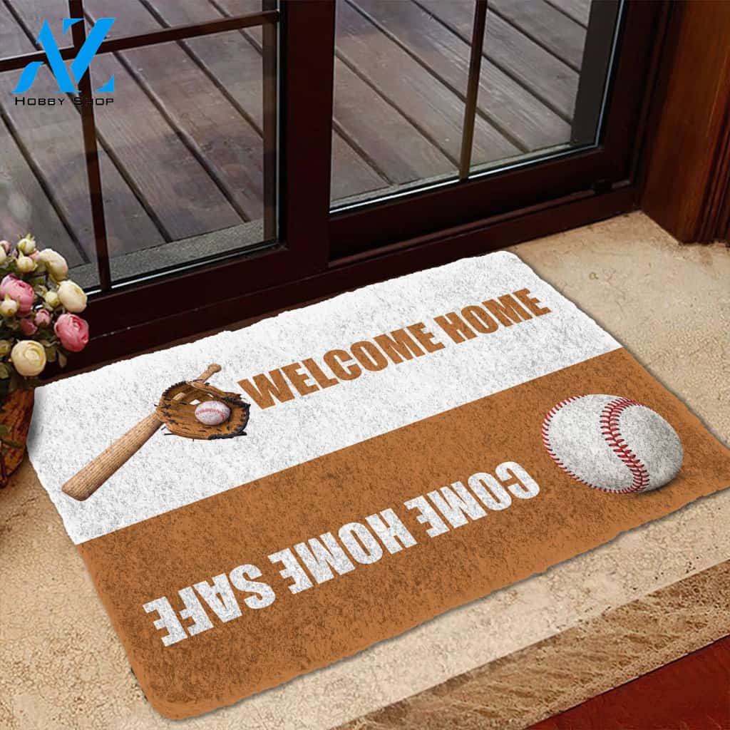 3D Baseball Welcome Home Indoor and Outdoor Doormat Warm House Gift Welcome Mat Gift For Baseball Lover, Gift For Friend Family