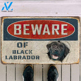 3D Beware Of Black Labrador Custom Doormat | Welcome Mat | House Warming Gift