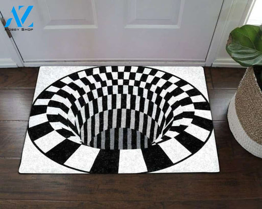 3D Bottocscess Hole Doormat Indoor And Outdoor Mat Entrance Rug Sweet Home Decor Housewarming Gift Gift For Friend Family Stem Feminist