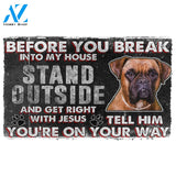 3D Boxer Before You Break Into My House Custom Doormat | Welcome Mat | House Warming Gift