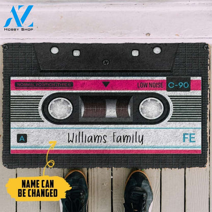 3D Cassette Tape Custom Name Doormat | Welcome Mat | House Warming Gift