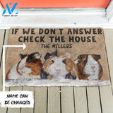 3D Check The Guinea Pig House Custom Name Doormat | Welcome Mat | House Warming Gift
