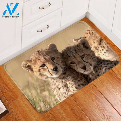 3D Cheetah Cubs SW2507 Door Mat