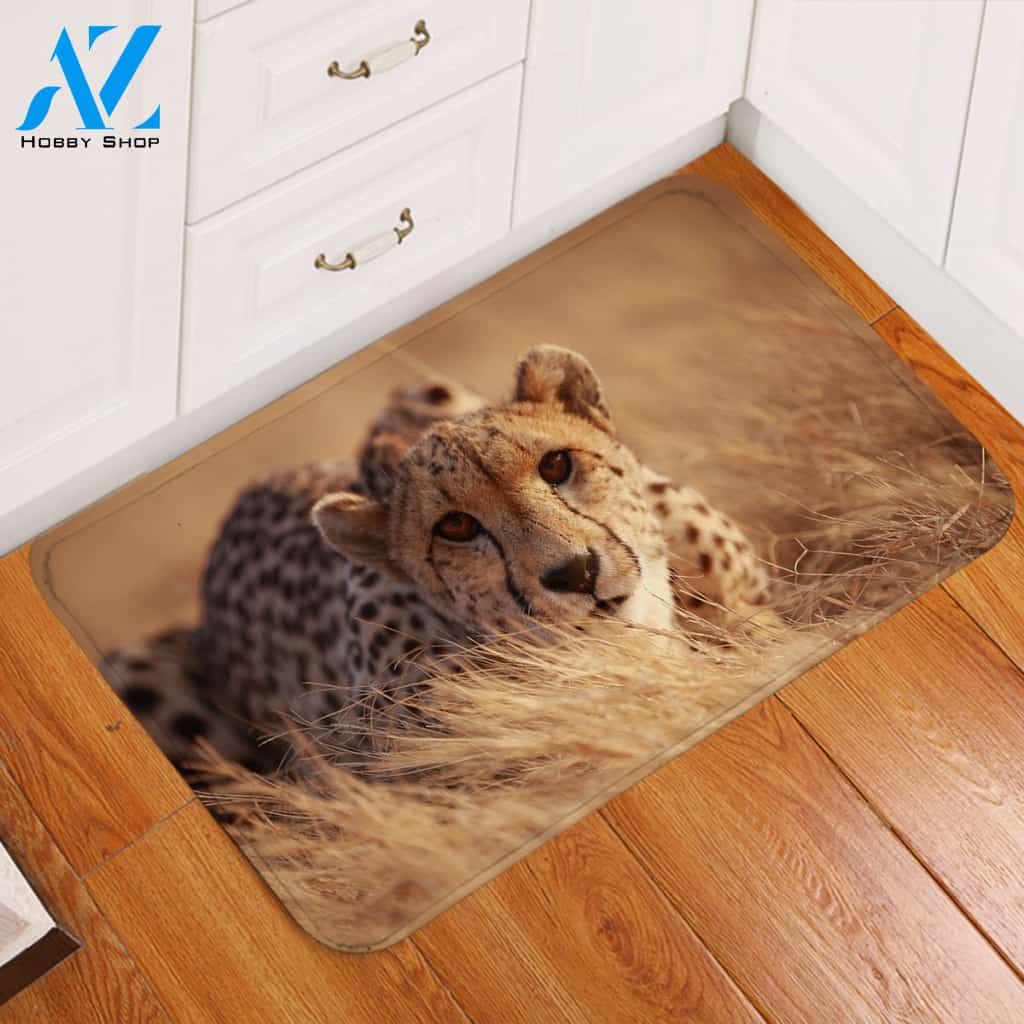 3D Cheetah Door Mat