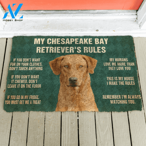 3D Chesapeake Bay Retriever's Rules Doormat