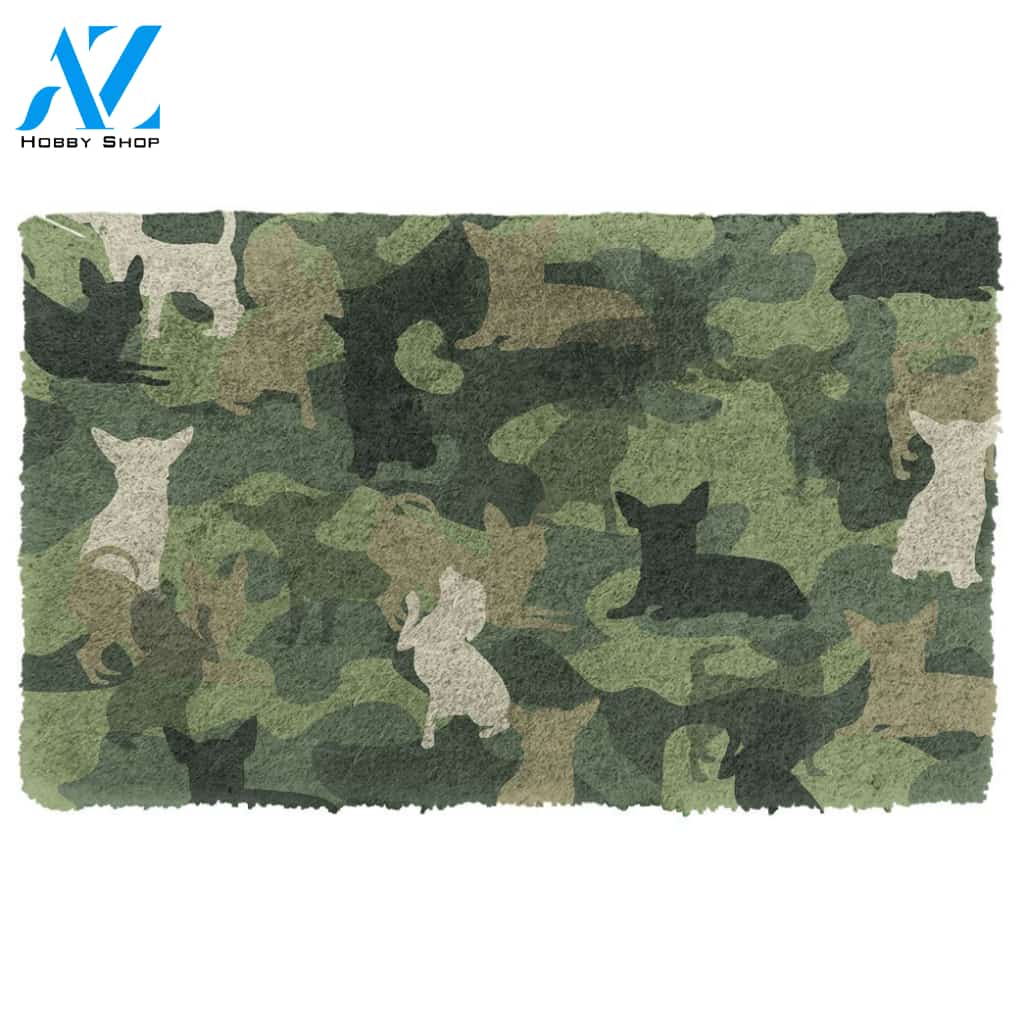 3D Chihuahua Camo Doormat | Welcome Mat | House Warming Gift