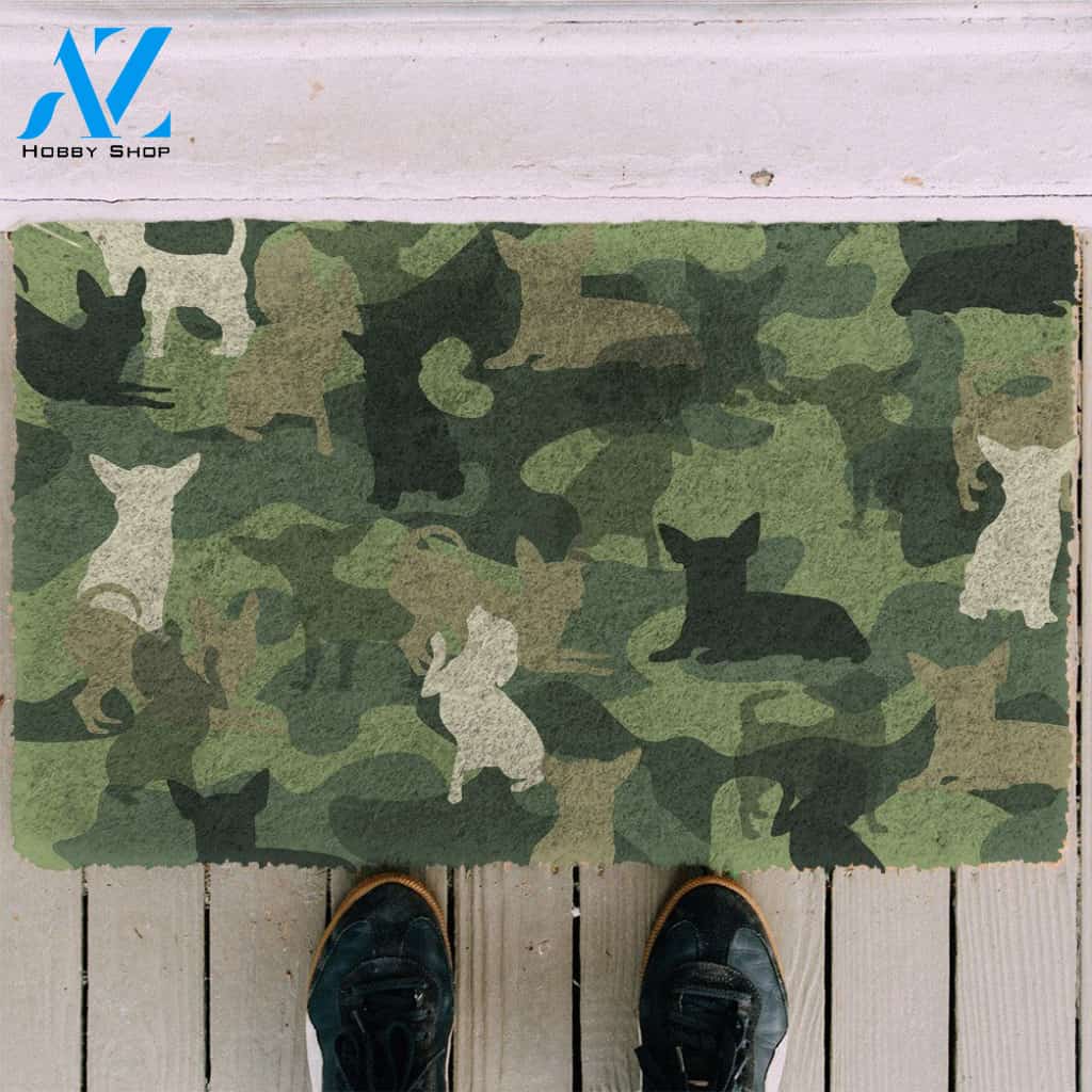 3D Chihuahua Camo Doormat | Welcome Mat | House Warming Gift