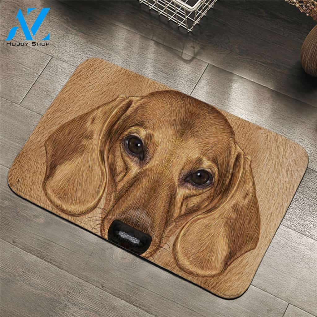 3D Dachshund Fur Door Mat
