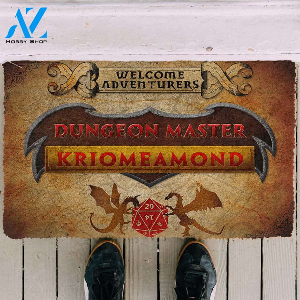 3D D&D Dungeon Master Custom Name Doormat | Welcome Mat | House Warming Gift