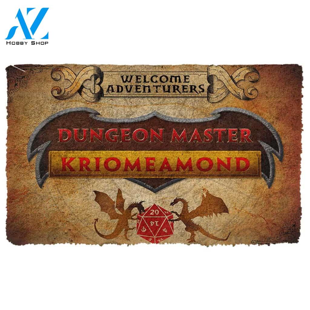 3D D&D Dungeon Master Custom Name Doormat | Welcome Mat | House Warming Gift