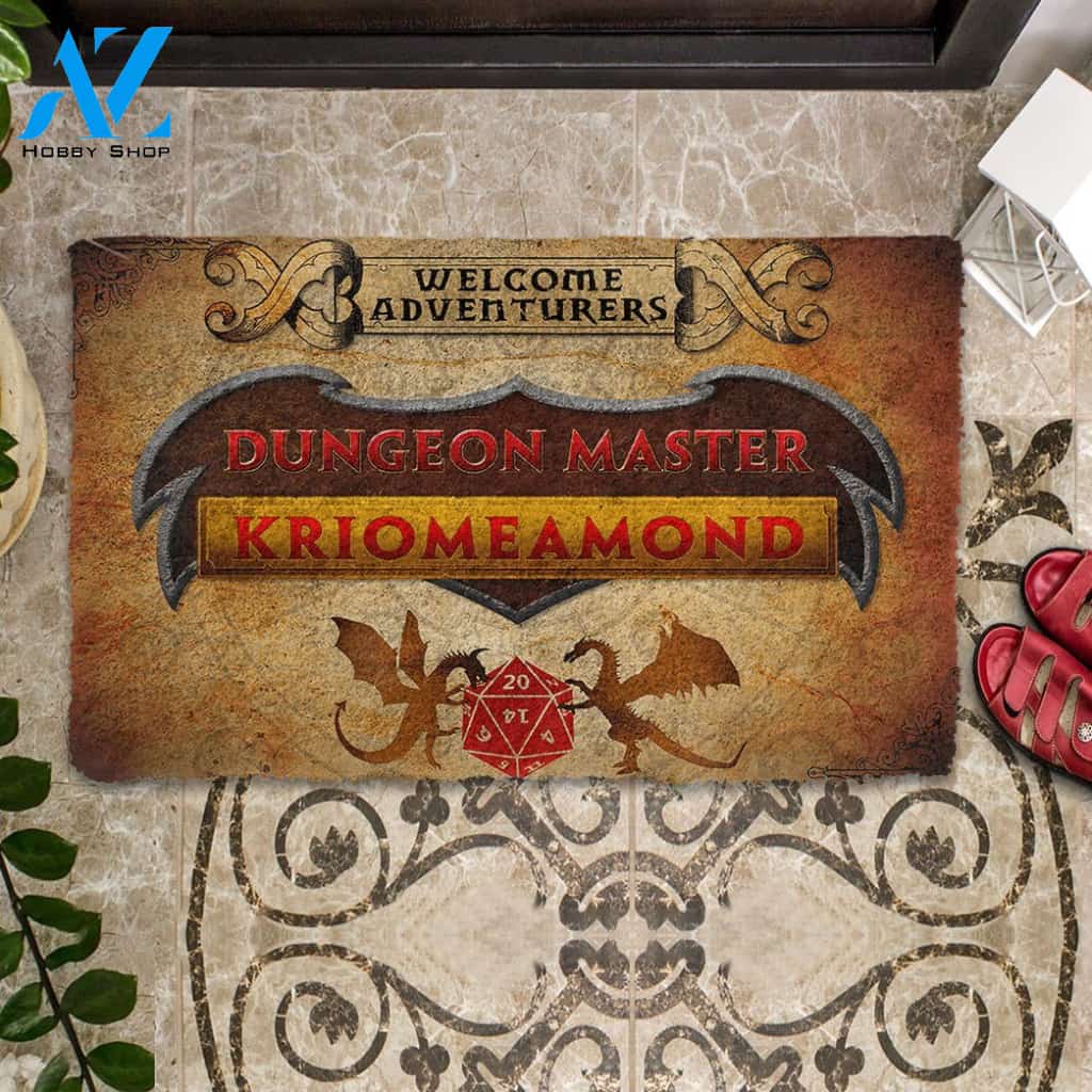 3D D&D Dungeon Master Custom Name Doormat | Welcome Mat | House Warming Gift