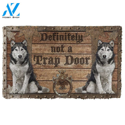 3D Definitely Not A Trap Door Husky Doormat | Welcome Mat | House Warming Gift