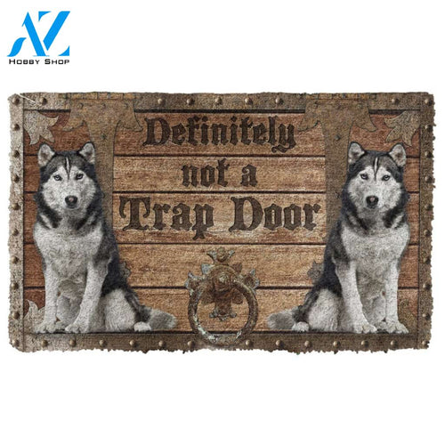 3D Definitely Not A Trap Door Husky Doormat | Welcome Mat | House Warming Gift