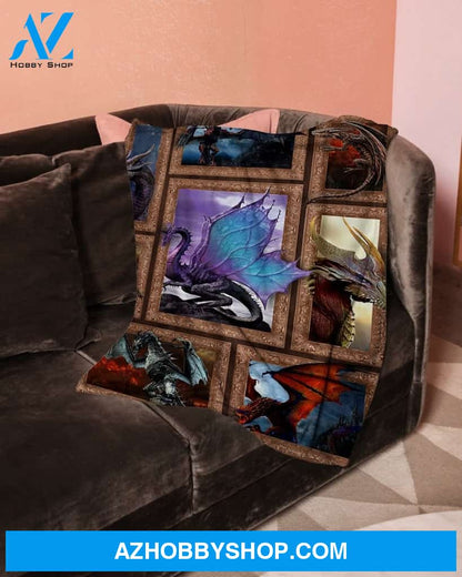 3D Dragon Bedding Fleece Blanket