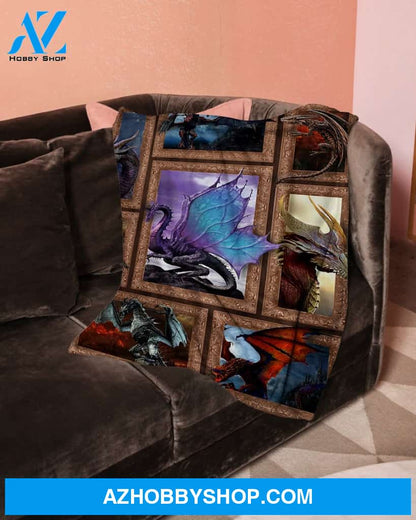 3D Dragon Bedding Fleece Blanket