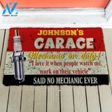 3D Garage Mechanic On Duty Custom Name Doormat | Welcome Mat | House Warming Gift