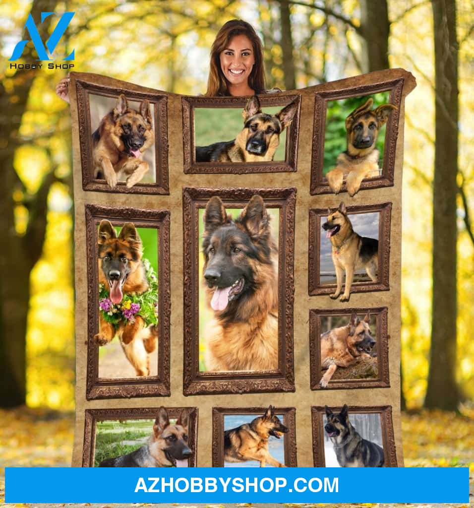 3D German Shepherd Dog Fleece Blanket - Gift For Shepherd Lover
