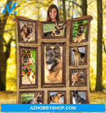 3D German Shepherd Dog Fleece Blanket - Gift For Shepherd Lover