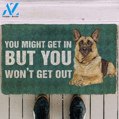 3D German Shepherd You Won't Get Out Doormat | Welcome Mat | House Warming Gift