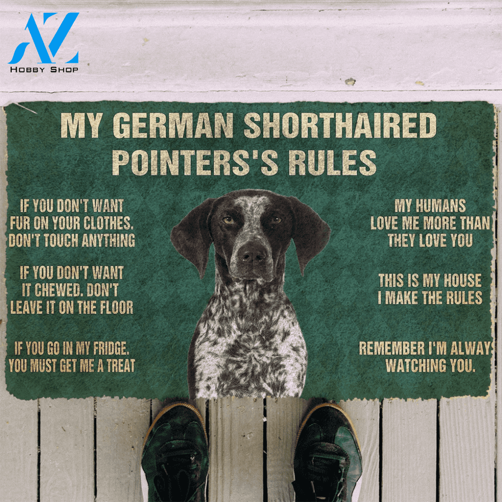 3D German Shorthaired Pointers's Rules Doormat