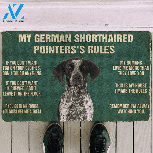 3D German Shorthaired Pointers's Rules Doormat