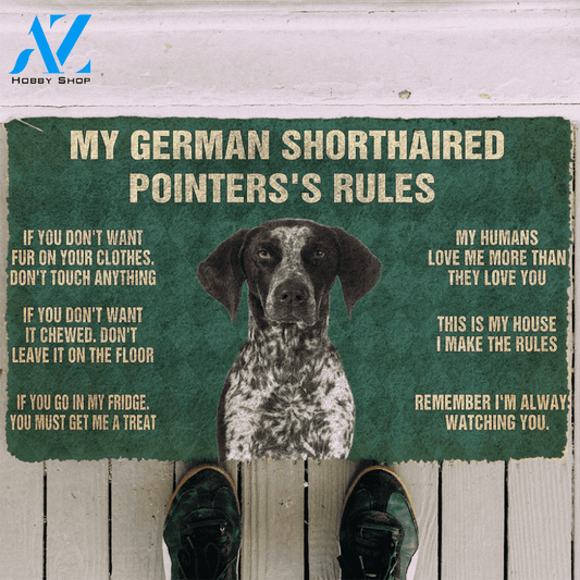 3D German Shorthaired Pointers's Rules Doormat