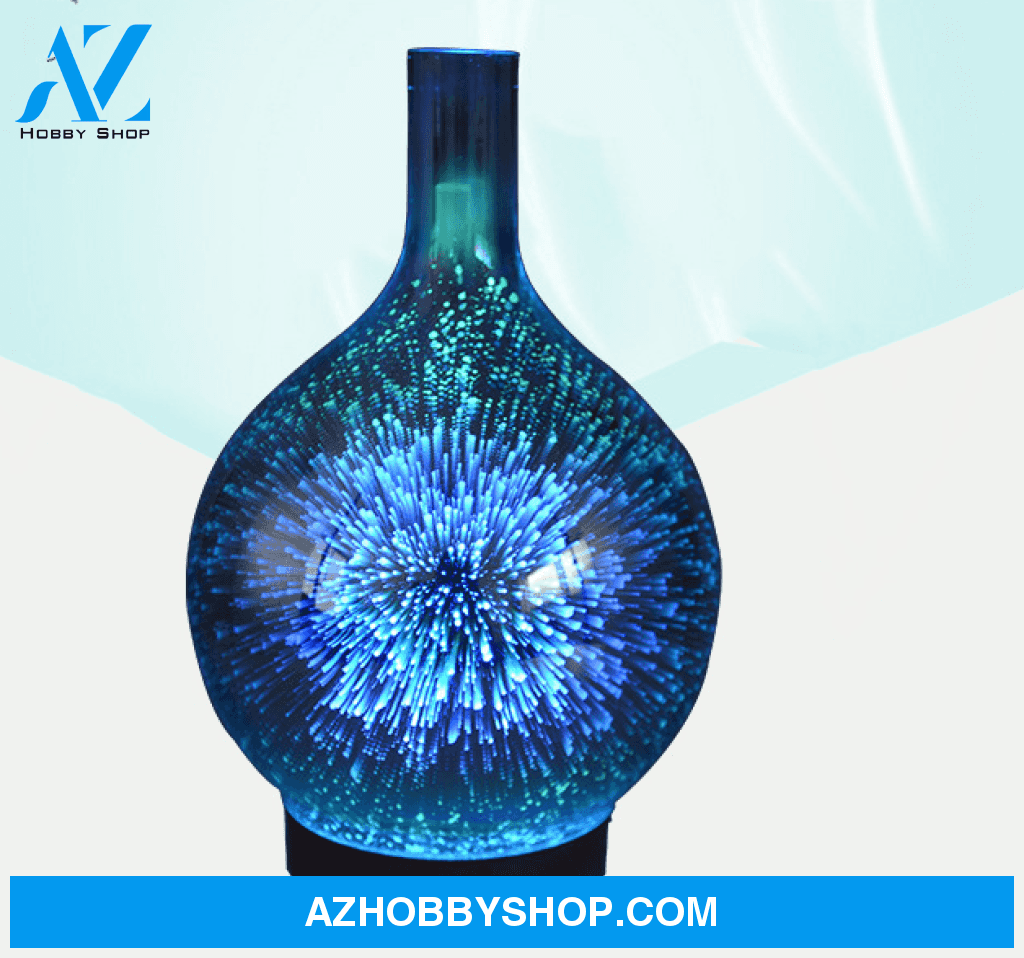 3D Glass Aroma Diffuser Colorful Lamp Humidifier Night Light Aubrown