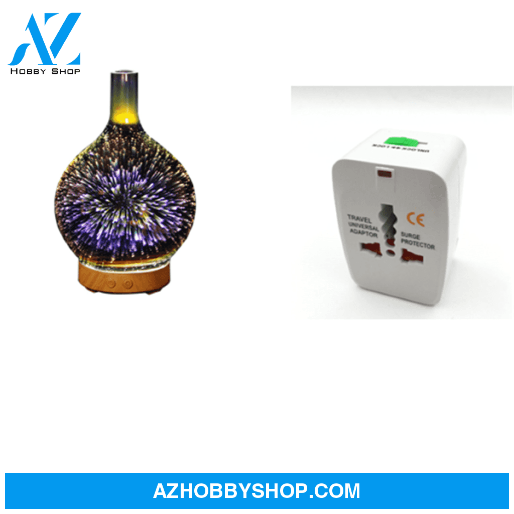 3D Glass Aroma Diffuser Colorful Lamp Humidifier Night Light Upeu