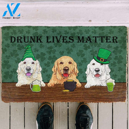 3D Golden Retriever Drunk Lives Matter Doormat | Welcome Mat | House Warming Gift