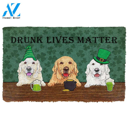 3D Golden Retriever Drunk Lives Matter Doormat | Welcome Mat | House Warming Gift