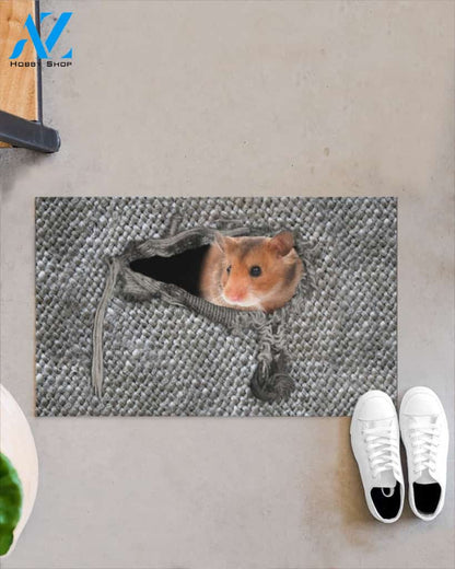 3D Hamster Funny Inside Doormat, Gift For Hamster Lovers, Gift For Friend Family Birthday Gift Decor Warm House Gift Welcome Mat