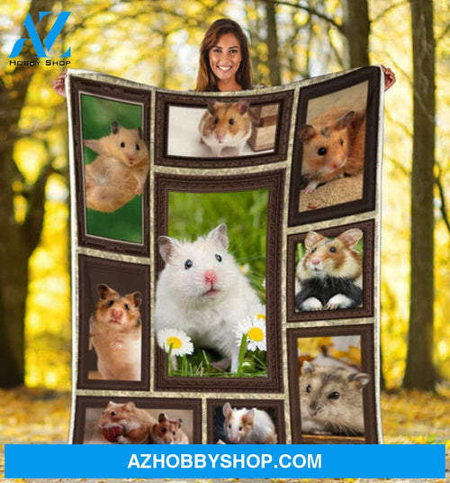 3D Hamsters Fleece Blanket